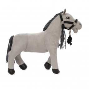 ByAstrup - Grijze knuffelpony 30 cm, Lucky