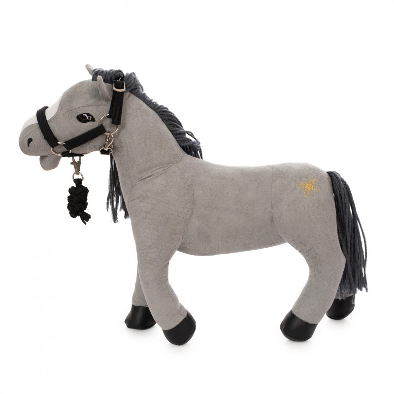 ByAstrup - Grijze knuffelpony 30 cm, Lucky