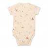 Romper korte mouw, zand - Forest Friends, Little Dutch Romper korte mouw, zand - Forest Friends, Little Dutch