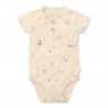 Romper korte mouw, zand - Forest Friends, Little Dutch Romper korte mouw, zand - Forest Friends, Little Dutch