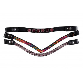 HKM Sports - Frontriemen set van 3, pink 3900