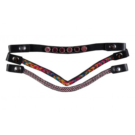 HKM Sports - Frontriemen set van 3, pink 3900 HKM Sports - Frontriemen set van 3, pink 3900