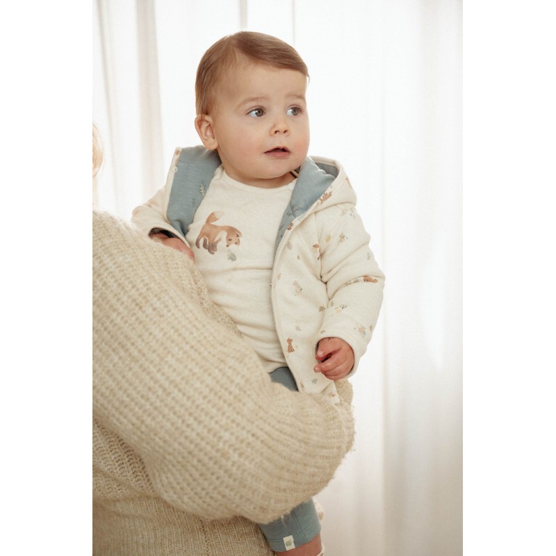 Reversible jasje, blauw - Forest Friends, Little Dutch