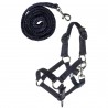 HKM Sports - Halster met touw, donkerblauw HKM Sports - Halster met touw, donkerblauw