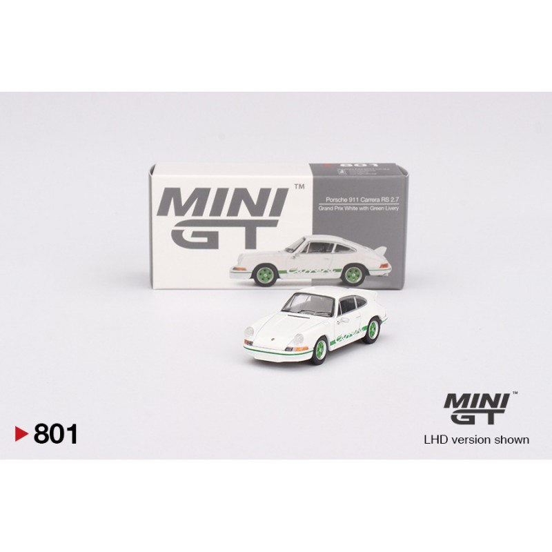 Porsche 911 Carrera RS 2.7 (Wit) Mini GT (801)
