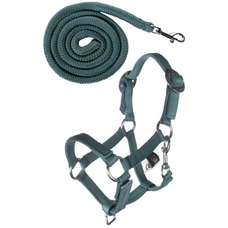 HKM Sports - Halster met touw, turquoise HKM Sports - Halster met touw, turquoise