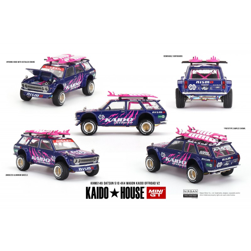 Datsun 510 4x4 Wagon Kaido Offroad V2 1:64, Mini GT