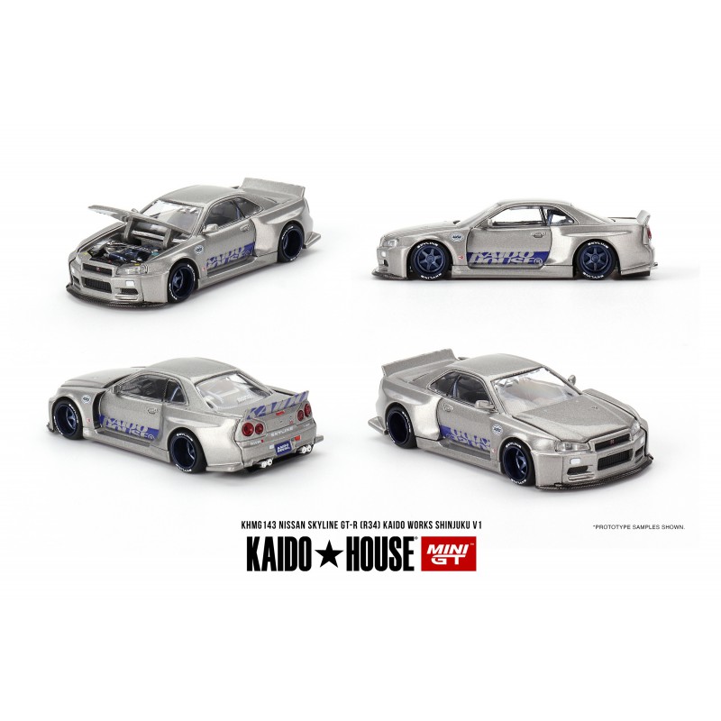 Nissan Skyline GT-R (R34) Kaido Works SHINJUKU V1 1:64, Mini GT