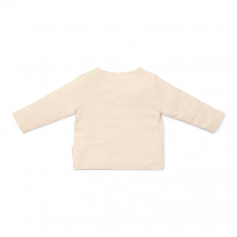 T-Shirt lange mouw, zand - Forest Friends, Little Dutch