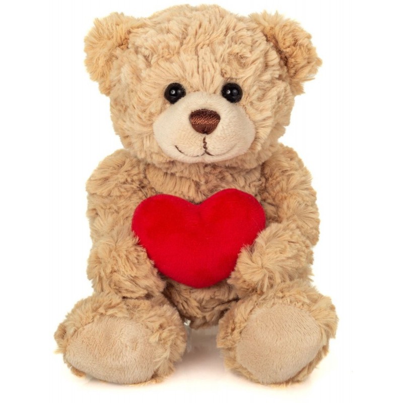 Hermann Teddy - Teddy met hart beige 20cm