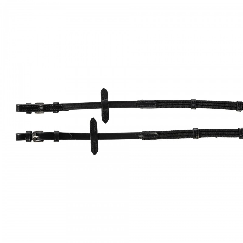 HKM Sports - Halster met lijn, leer zwart