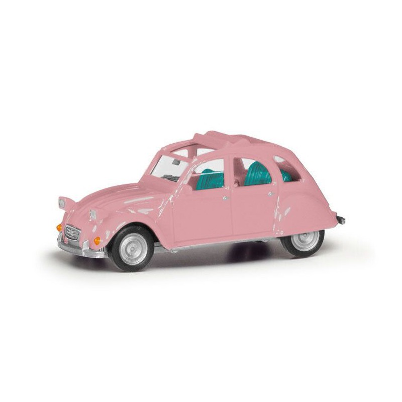 Citroen 2cv faltdach open (Roze) 1:87, Herpa