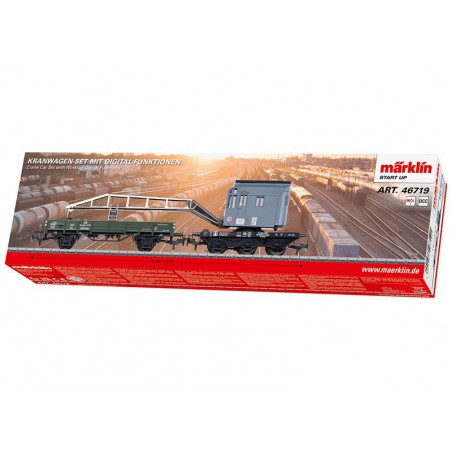 Märklin-H0, Kraanwagen set met digitale functies, 46719 Märklin-H0, Kraanwagen set met digitale functies, 46719