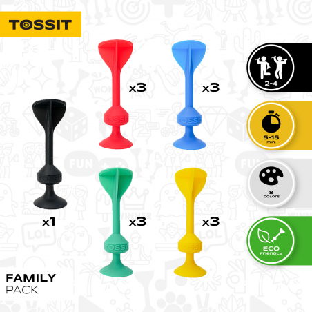 Tossit, Family pack siliconen dartpijlen Tossit, Family pack siliconen dartpijlen