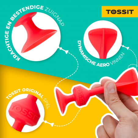 Tossit - Starter pack rood-turquoise siliconen dartpijlen Tossit - Starter pack rood-turquoise siliconen dartpijlen