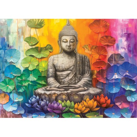 Colorful Buddha 1000stukjes, eurographics puzzel, Colorful Buddha 1000stukjes, eurographics puzzel,