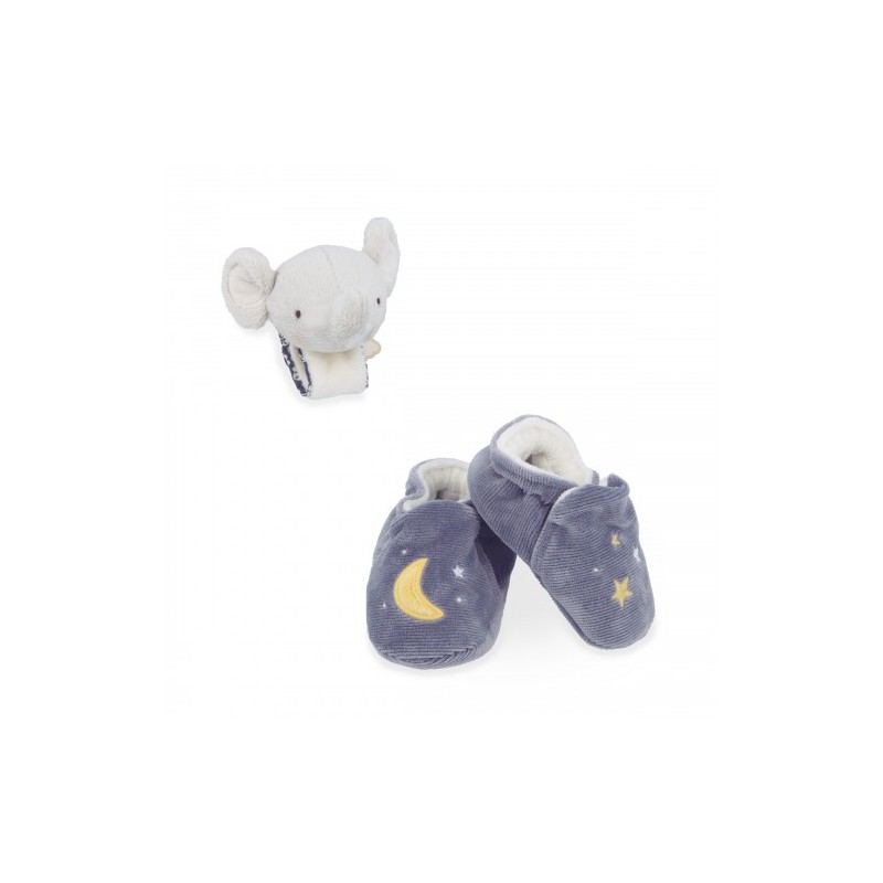 Petites Chansons Olifant armband en slofjes met geluid - Kaloo