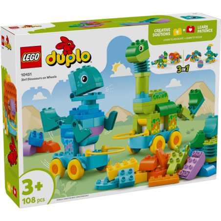 LEGO DUPLO - 10451 3-in1 dinosaurussen op wielen