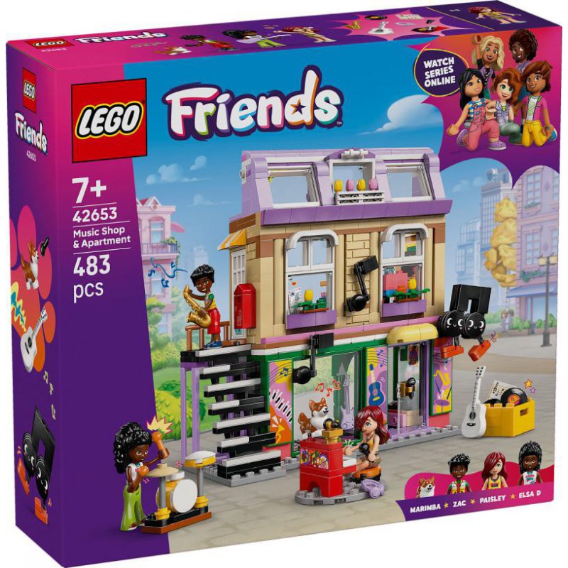 LEGO FRIENDS - 42653 Muziekwinkel en appartement