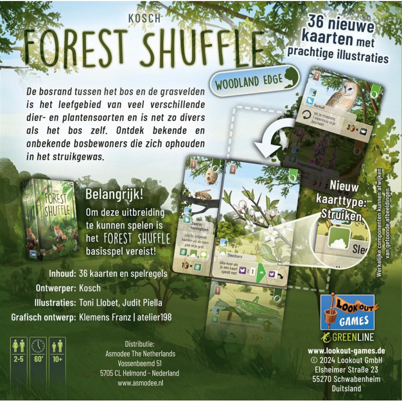 Forest shuffle- kaartspel, uitbreiding  Woodland edge