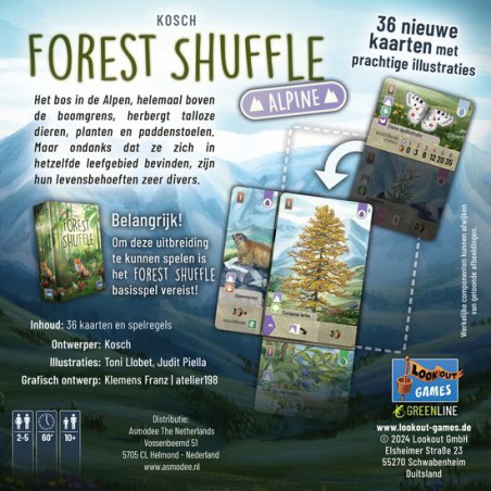 Forest shuffle- kaartspel, uitbreiding Alpine Forest shuffle- kaartspel, uitbreiding Alpine