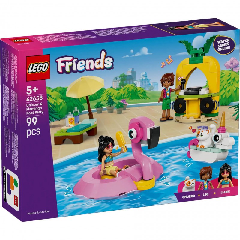 LEGO FRIENDS - 42658 Zwembadfeestje met flamingo en eenhoorn