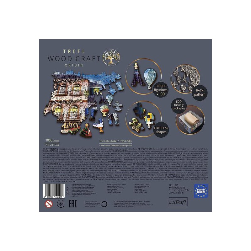 French Alley, wooden puzzle 1000+1