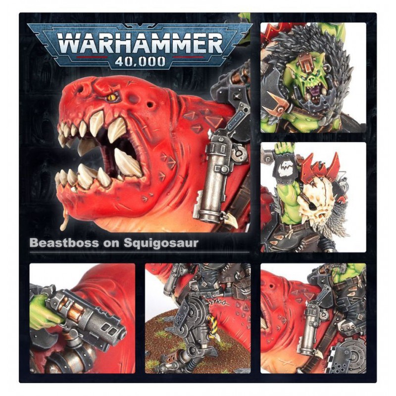 Orks: Mozrog Skragbad (Beastboss on Squigosaur), Warhammer 40.000