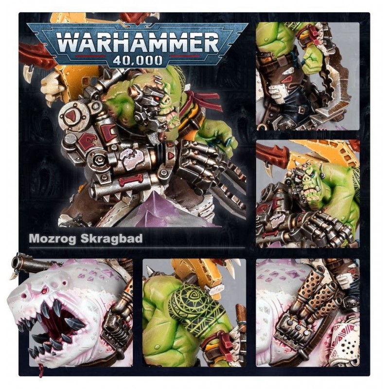 Orks: Mozrog Skragbad (Beastboss on Squigosaur), Warhammer 40.000