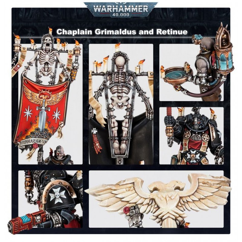 Black Templars: Chaplain Grimaldus & Retinue, Warhammer 40.000