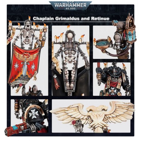 Black Templars: Chaplain Grimaldus & Retinue, Warhammer 40.000