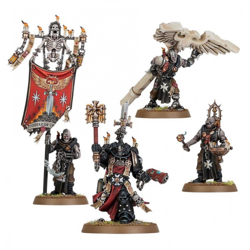 Black Templars: Chaplain Grimaldus & Retinue, Warhammer 40.000