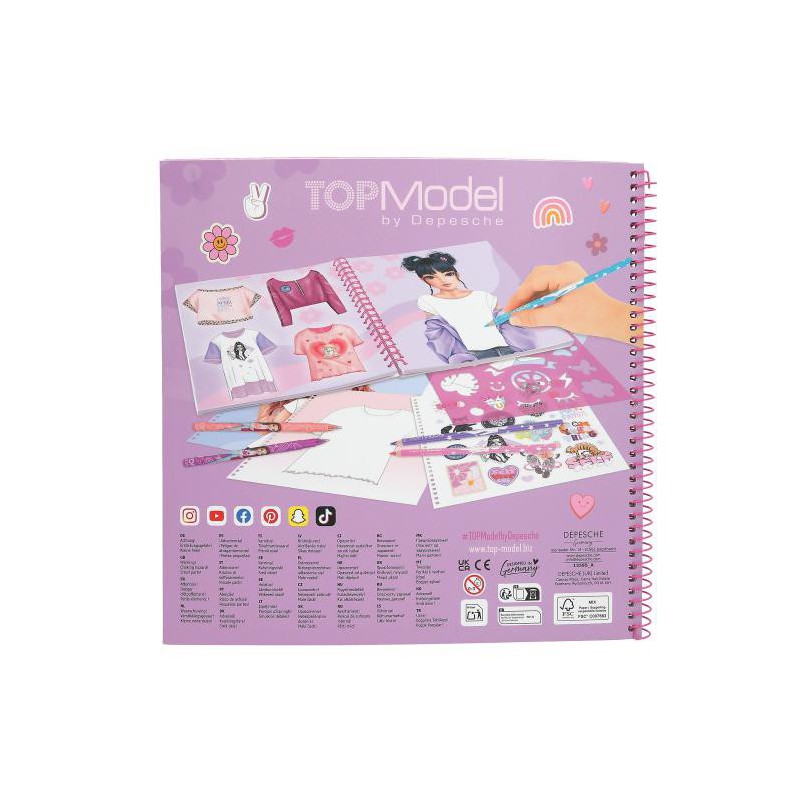 TOPModel, T-shirt Designer kleurboek 13585