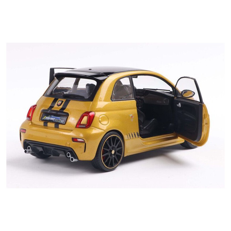 Fiat 500 F595 Abarth Solido works '24, geel - 1:18 - Solido