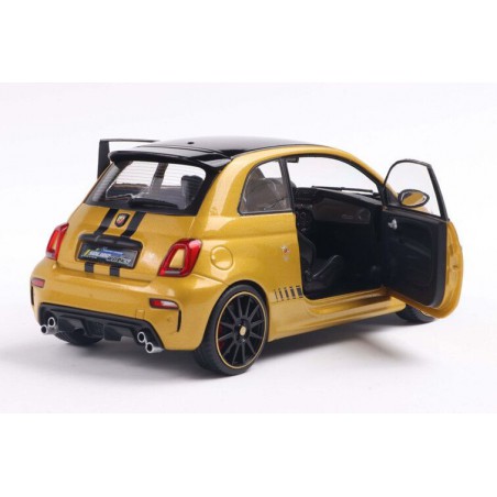 Fiat 500 F595 Abarth Solido works '24, geel - 1:18 - Solido