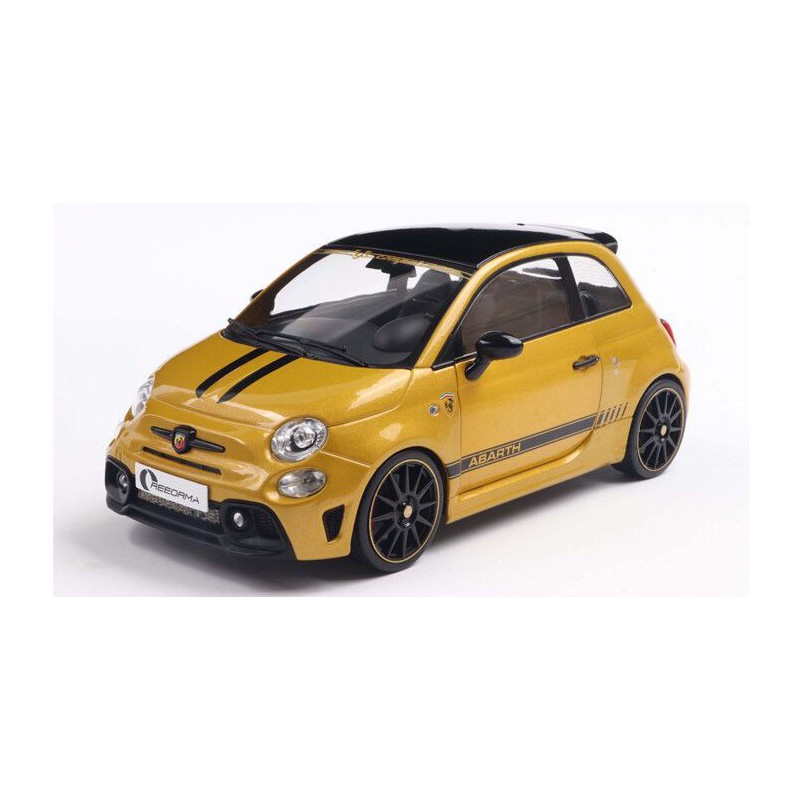 Fiat 500 F595 Abarth Solido works '24, geel - 1:18 - Solido