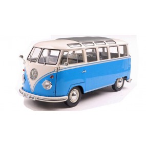 VW T1 Samba '62 (blauw/wit) - 1:18 - Solido