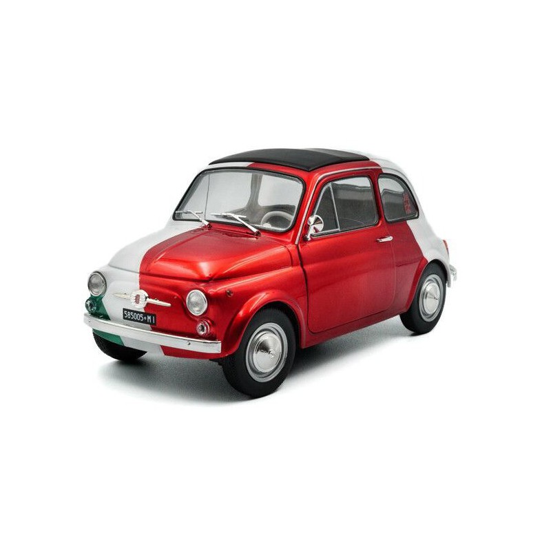 Fiat 500 Tribute to Italia '65, rood/wit (Bi color) - 1:18 - Solido