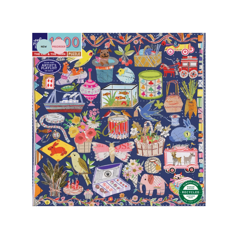 The Cat & The Yarn Eeboo 1000 stukjes  puzzel