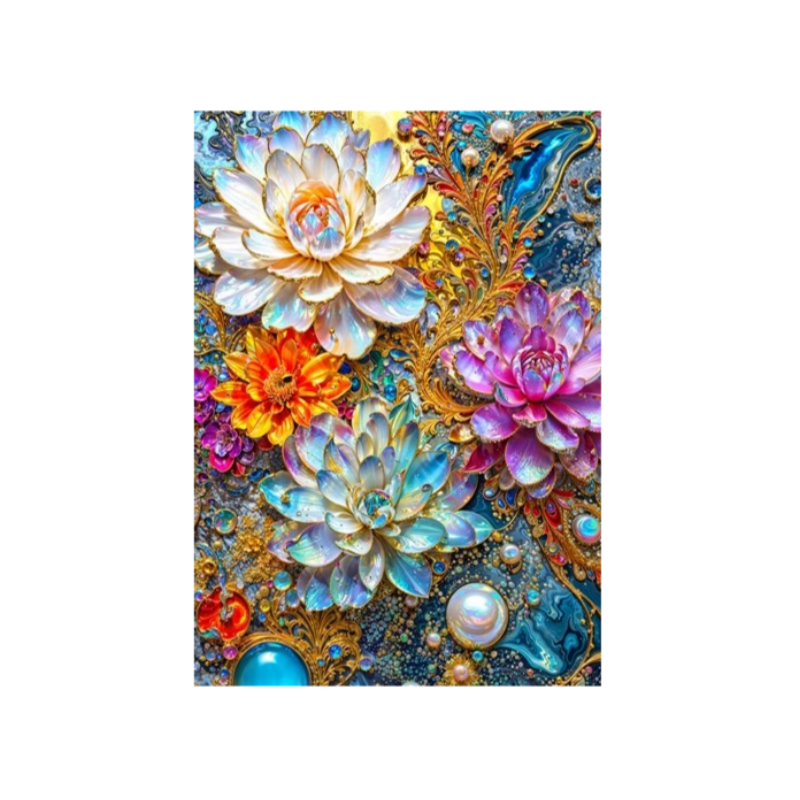 Pearlescent Waterlilies Enjoy Puzzle 1000stukjes  Afm. 48x68cm