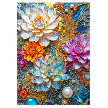 Pearlescent Waterlilies Enjoy Puzzle 1000stukjes Afm. 48x68cm Pearlescent Waterlilies Enjoy Puzzle 1000stukjes Afm. 48x68cm