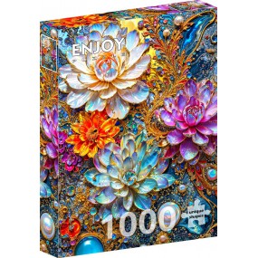 Pearlescent Waterlilies, Enjoy Puzzle 1000stukjes
