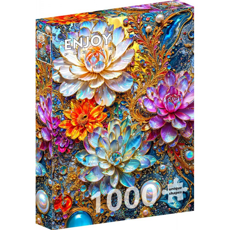 Pearlescent Waterlilies, Enjoy Puzzle 1000stukjes