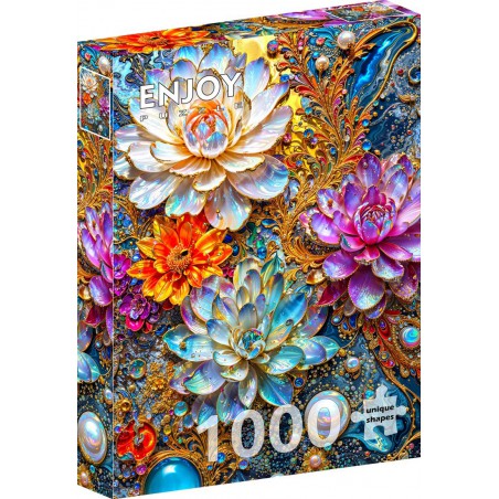 Pearlescent Waterlilies, Enjoy Puzzle 1000stukjes Pearlescent Waterlilies, Enjoy Puzzle 1000stukjes