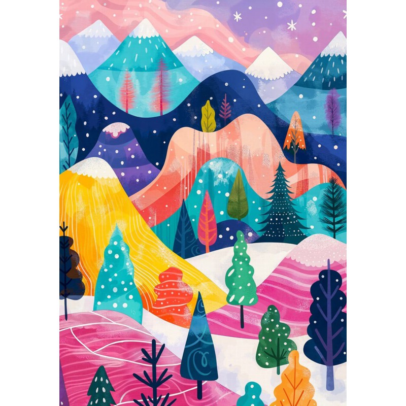 Winter’s Palette Enjoy Puzzle 1000stukjes  Afm. 48x68cm