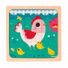 Janod, Kip Henriette, 9 stukjes puzzel Janod, Kip Henriette, 9 stukjes puzzel