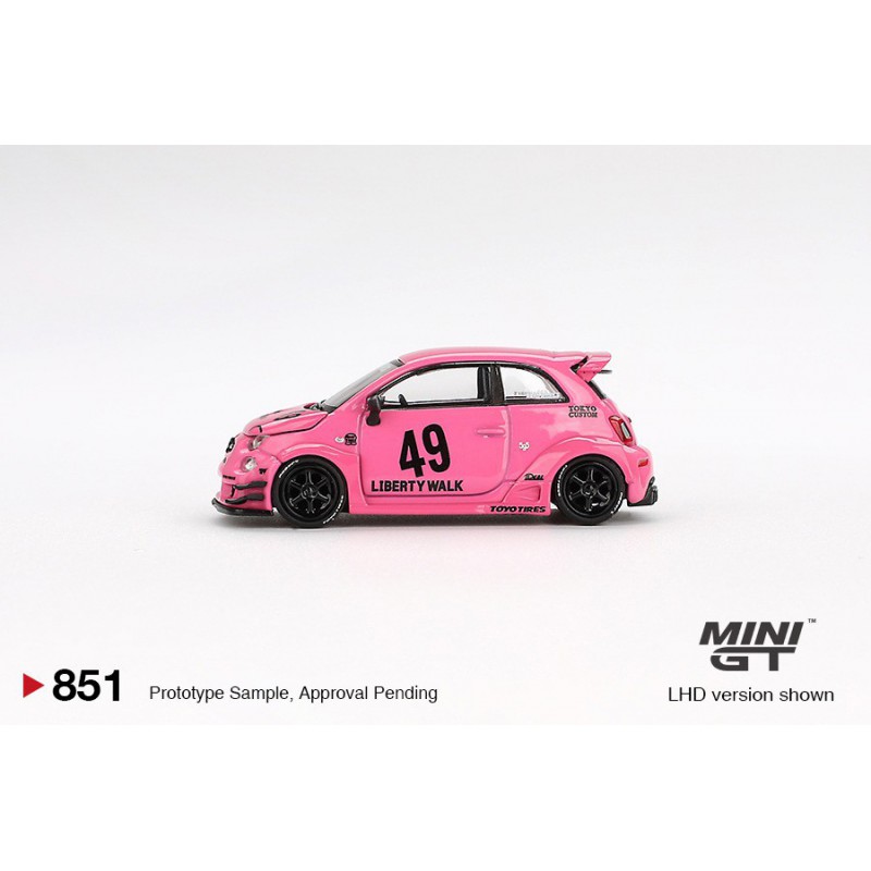 ABARTH 595 LB-WORKS x Abas Works Pink, Mini GT (851)