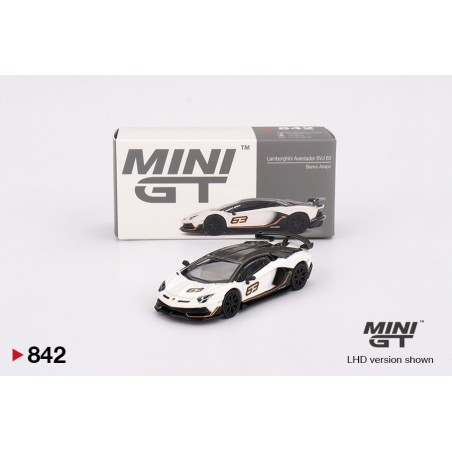 Lamborghini Aventador SVJ 63 Bianco Asopo, Mini GT (842)