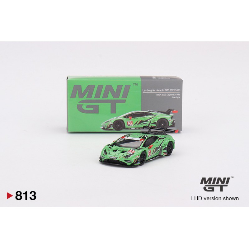 Lamborghini Huracán GT3 EVO2 nr63 Iron Lynx IMSA 2023  Daytona 24 Hrs, Mini GT (813)