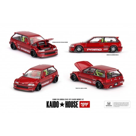 Honda Civic (EF) Kaido Works V2 1:64, Mini GT